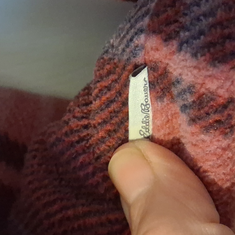 Eddie Bauer Womens Quarter Zip Fleece Black Rust Mauve Plaid Pullover Sz S - Picture 5 of 7